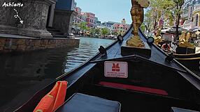 Old man shoves stinky asshole on petite teen's face for rimjob