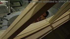 Old man shoves stinky asshole on petite teen's face for rimjob