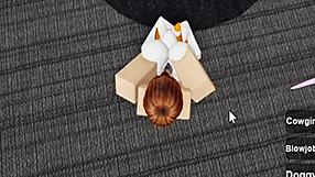 Thrilling rush slutty Roblox bunny feels sneaking locker room fuck