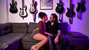 hey naughty latina student wants bass lessons but rides my cock hard instead