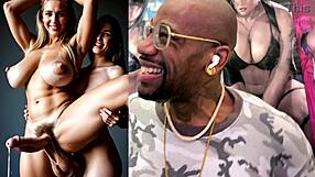 my fat bald tranny pussy cums hard riding dildo then ebony anal creampie