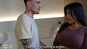 Colombian Mariana Martix big ass bounces fucking stranger Papi Rodriguez on train