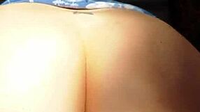 Mature Blonde Wife Grinds Huge Shaved Pussy Lips On Hot Meatbox