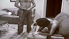 husband eyes his asian wife taking cum deep inside