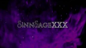 nasty tattooed mature sinn sage in lingerie gets feet licked then gives rough footjob