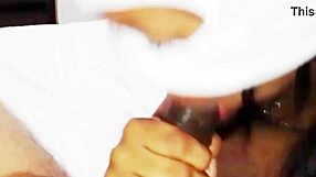 stepsister sucks stepbro's cock then rides it rough and hard!