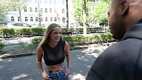 curious blonde kinuski picked up for bbc dp threesome adventure