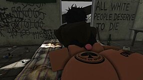 Blacked roblox bitch pussy wrecked by monster bbc late night fuck!