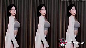 korean slut dances sexy rips clothes for blowjob tease