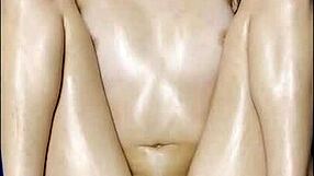 my pretty pink pussy gets oiled tantric massage then rough missionary sex with aria sloane