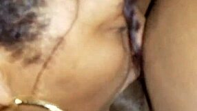 a gorgeous black milf craves her man's thick dick and heavy balls for sloppy blowjob action