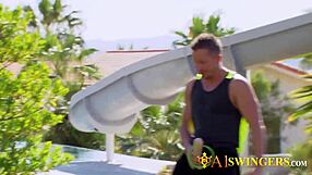 Swinger Husband Convinces Wife to Suck Group Cocks on Camera