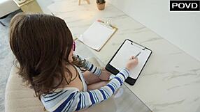 why skip studying when this college slut's tight pussy craves her tutor's cock pounding missionary and doggystyle?