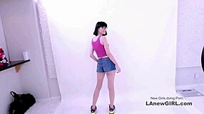 Fuck yes pound that sultry brunette model's wet holes now!