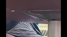 snuck up on wife flashing wet pussy upskirt got caught filming her