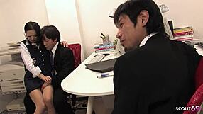 Old coworkers turn me into their double blowjob plaything