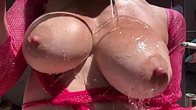 Italian Big Tits Milf Artemisia Love Plays Nipples Solo Outdoor Sunny Water