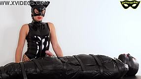 Goddess Locks Slave in Cage for Facesitting Domination Humiliation