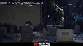 Hot Foursome Milfs Bang In Taboo Graveyard Garden