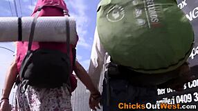 Aussie couple fingers hairy pussy before intense creampie finish