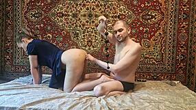 russian wife gapes asshole with anal beads homemade... mmm fuck!