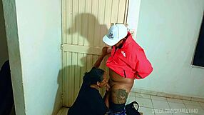 picture flashing my saggy tits and big ass to delivery boy before sucking his bbc dry