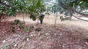 i can't stop watching this fat latina's juicy big ass and tits dripping wet in the forest